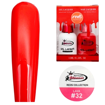 REDS Gel Polish / Nail Lacquer DUO LAVA # 32