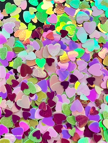 HEARTS Valentines Raw Glitter 1/4oz #46