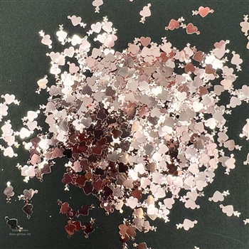 Rose Gold Hearts Valentines Raw Glitters 1/4oz #9