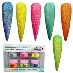 RAINBOW SPARKLE 2 in 1 Acrylic / Dip Collection #1-6 1/2oz