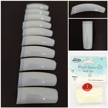 Royal Square Nail Tips ( natural ) 50pcs Bag #1