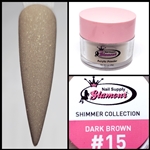 Glamour SHIMMER Acrylic collection DARK BROWN 1 oz #15