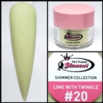 Glamour SHIMMER Acrylic collection LIME WITH TWINKLE 1 oz #20