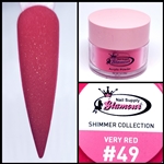 Glamour SHIMMER Acrylic collection VERY RED 1 oz #49