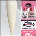SHIMMER Gel Polish / Nail Lacquer DUO SHIMMER WHITE #03