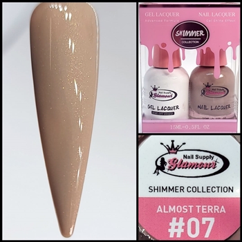 SHIMMER Gel Polish / Nail Lacquer DUO ALMOST TERRA #07