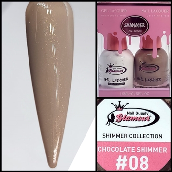 SHIMMER Gel Polish / Nail Lacquer DUO CHOCOLATE SHIMMER #08