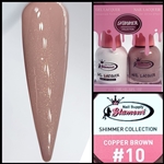 SHIMMER Gel Polish / Nail Lacquer DUO COPPER BROWN #10