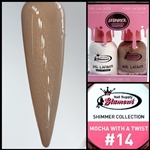 SHIMMER Gel Polish / Nail Lacquer DUO MOCHA WITH A TWIST #14