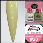 SHIMMER Gel Polish / Nail Lacquer DUO LIME WITH TWINKLE #20