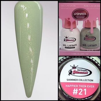 SHIMMER Gel Polish / Nail Lacquer DUO HAPPIER THEN EVER #21