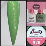 SHIMMER Gel Polish / Nail Lacquer ALMOST GREEN #28