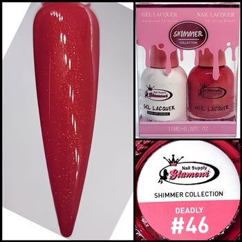 SHIMMER Gel Polish / Nail Lacquer DEADLY #46