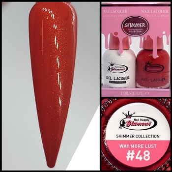 SHIMMER Gel Polish / Nail Lacquer WAY MORE LUST #48