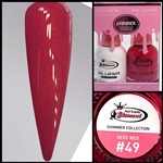 SHIMMER Gel Polish / Nail Lacquer VERY RED #49