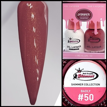 SHIMMER Gel Polish / Nail Lacquer BADLY #50