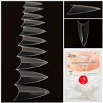 Sharpened Almond Nail Tips ( clear ) 50pcs Bag #3