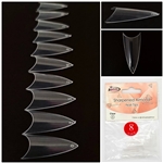 Sharpened Almond Nail Tips ( clear ) 50pcs Bag #8