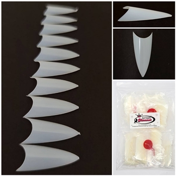 Sharpened Almond Nail Tips ( natural ) 500pcs Bag