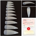 Super Curve Stiletto Nail Tips ( natural ) 50pcs Bag #4