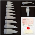 Super Curve Stiletto Nail Tips ( natural ) 50pcs Bag #6