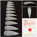 Super Curve Stiletto Nail Tips ( natural ) 50pcs Bag #9