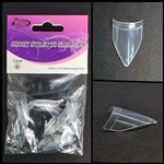 SHORT Stiletto Nail Tips REFILLS ( CLEAR ) # 6