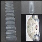 Short Square FULL COVER Nail Tips CLEAR 500 pcs (comes in BOX)