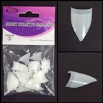 SHORT Stiletto Nail Tips REFILLS ( NATURAL ) # 2