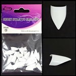 SHORT Stiletto Nail Tips REFILLS ( WHITE ) # 9