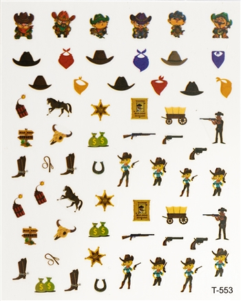 Cowboy Nail Stickers # 475