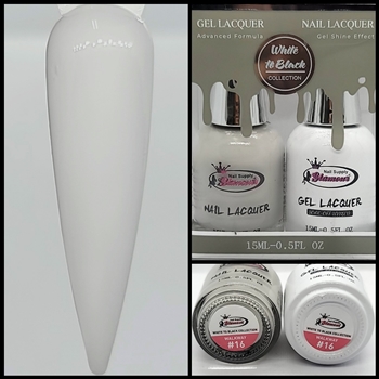 WHITE TO BLACK Gel Polish / Nail Lacquer DUO WALKWAY # 16