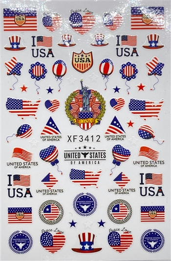 USA Nail Stickers # 307