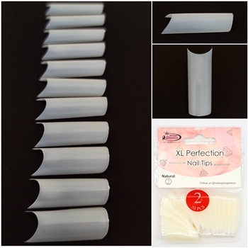 XL Perfection Nail Tips ( natural ) 55pcs Bag #2