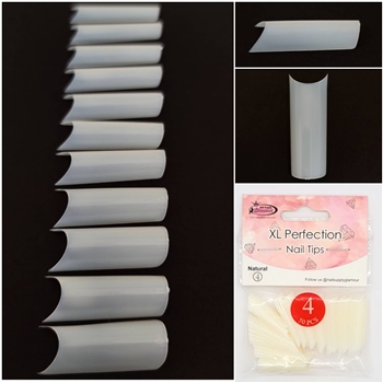 XL Perfection Nail Tips ( natural ) 55pcs Bag #4