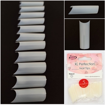 XL Perfection Nail Tips ( natural ) 55pcs Bag #5