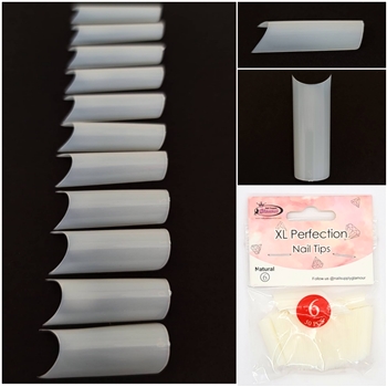 XL Perfection Nail Tips ( natural ) 55pcs Bag #6