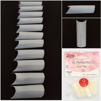 XL Perfection Nail Tips ( natural ) 55pcs Bag #9
