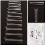 XXL Coffin Nail Tips ( clear ) 120pcs Box