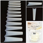 XXL Coffin Nail Tips ( natural ) 50pcs Bag #10