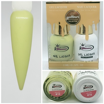 YELLOWS Gel Polish / Nail Lacquer DUO MELLOW #18