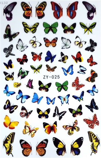 BUTTERFLY Nail Stickers # 132