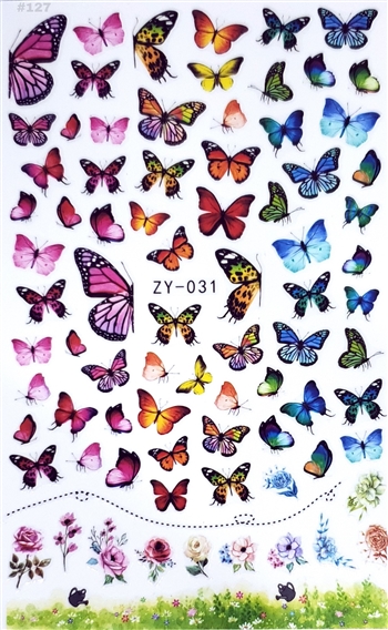 BUTTERFLY Nail Stickers # 127