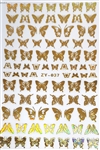 BUTTERFLY Nail Stickers Gold AB # 141