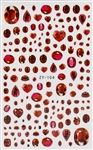 Red Diamonds Nail Stickers # 418