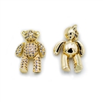 Diamond Bear Metal Nail Charms 2pcs #179