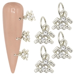 Zodiac Metal Nail Charms 4pcs #353