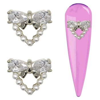 Heart Metal Nail Charms 2pcs #393