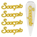 GOLD SCORPIO Zodiac Signs Metal Nail Charms 4pcs #475