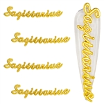 GOLD SAGITTARIUS Zodiac Signs Metal Nail Charms 4pcs #477